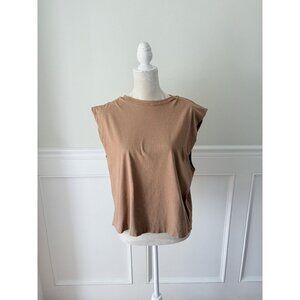 H&M Tan Sleeveless Top L Excellent Condition